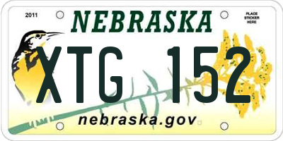 NE license plate XTG152