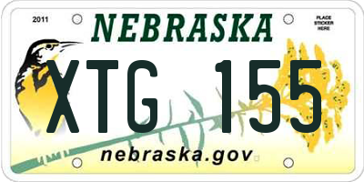 NE license plate XTG155