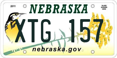 NE license plate XTG157