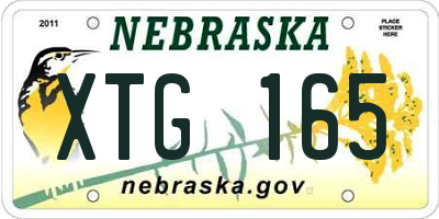 NE license plate XTG165