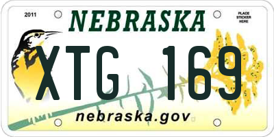 NE license plate XTG169