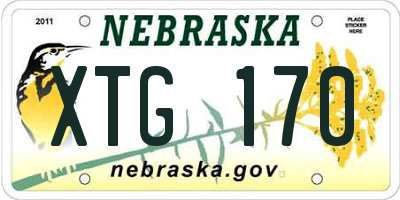 NE license plate XTG170