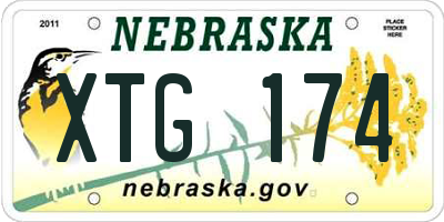 NE license plate XTG174