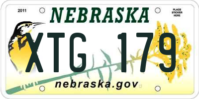NE license plate XTG179