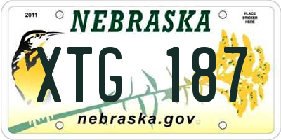 NE license plate XTG187