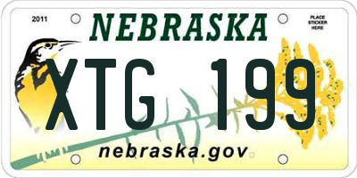 NE license plate XTG199