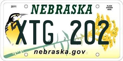 NE license plate XTG202