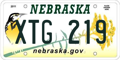 NE license plate XTG219