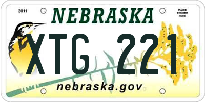 NE license plate XTG221