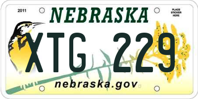 NE license plate XTG229