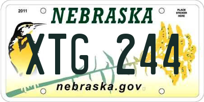 NE license plate XTG244