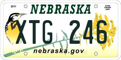 NE license plate XTG246