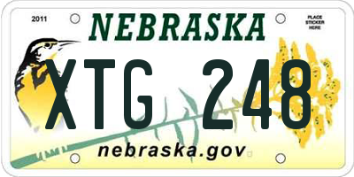NE license plate XTG248