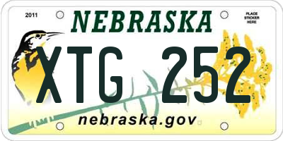 NE license plate XTG252