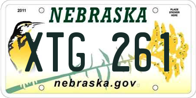 NE license plate XTG261