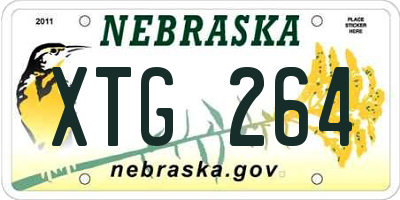 NE license plate XTG264
