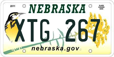 NE license plate XTG267