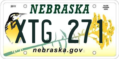 NE license plate XTG271