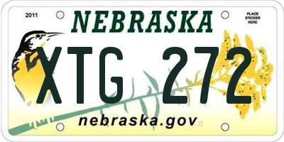 NE license plate XTG272