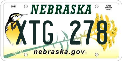 NE license plate XTG278