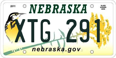 NE license plate XTG291
