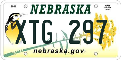 NE license plate XTG297