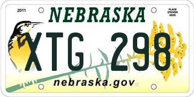 NE license plate XTG298