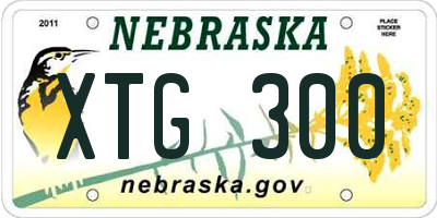 NE license plate XTG300