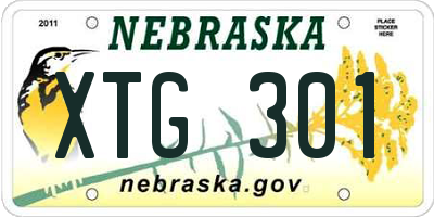 NE license plate XTG301