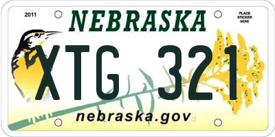 NE license plate XTG321