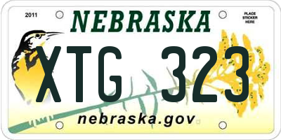 NE license plate XTG323
