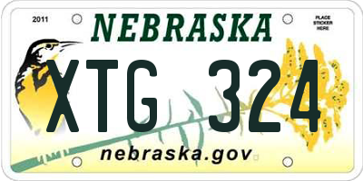 NE license plate XTG324