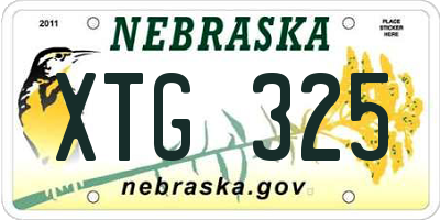 NE license plate XTG325