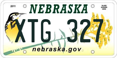 NE license plate XTG327