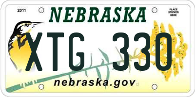 NE license plate XTG330