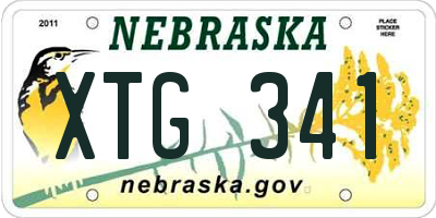 NE license plate XTG341