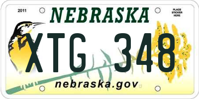 NE license plate XTG348