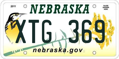 NE license plate XTG369