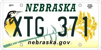 NE license plate XTG371