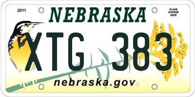 NE license plate XTG383