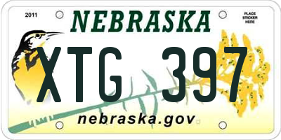 NE license plate XTG397