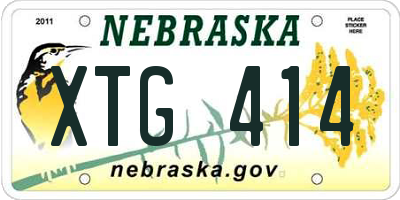NE license plate XTG414