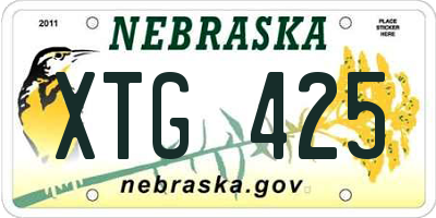 NE license plate XTG425