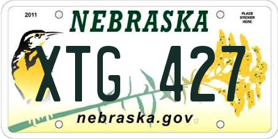 NE license plate XTG427
