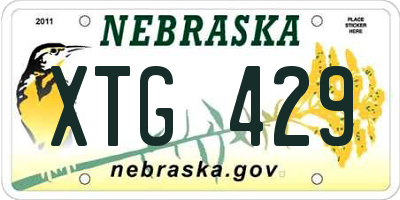 NE license plate XTG429