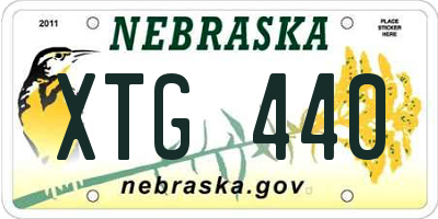 NE license plate XTG440