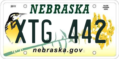NE license plate XTG442