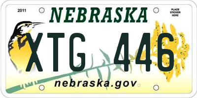 NE license plate XTG446