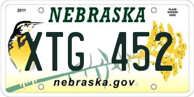 NE license plate XTG452
