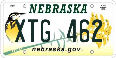 NE license plate XTG462